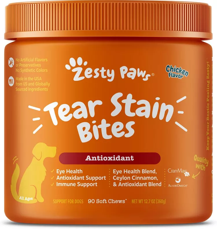Vet-Approved Dog Tear Stain Removers That Actually Work in 2025 5 Zesty Paws Tear Stain Bites - The Inside-Out Approach