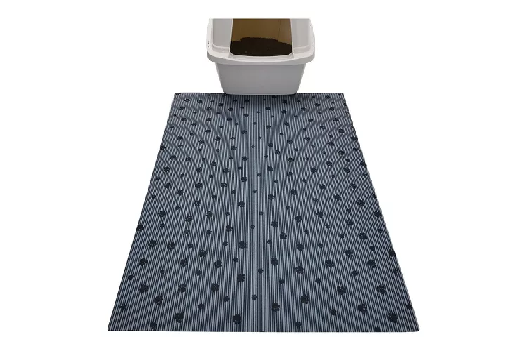 The 7 Best Cat Litter Mats for a Cleaner Home (Tested by Real Cats) 28 Drymate Original cat litter mat in grey pattern offering stylish floor protection
