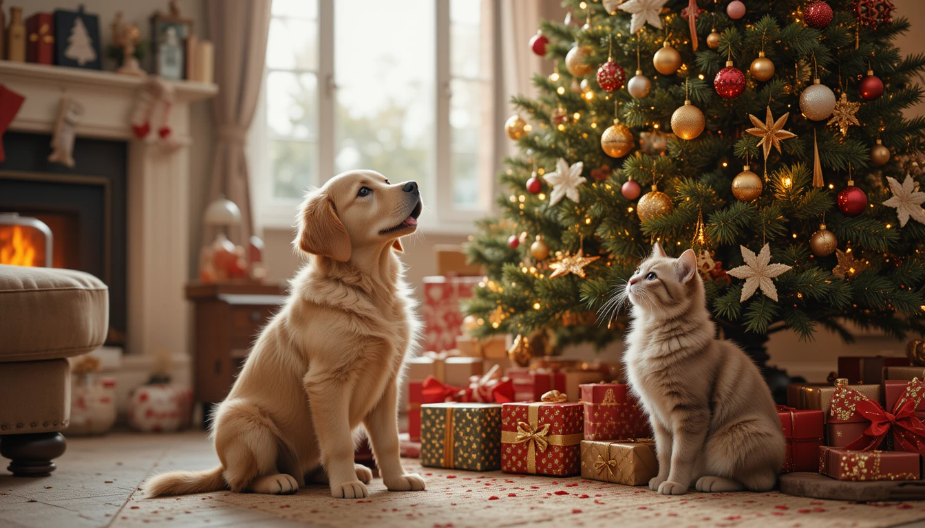 Read more about the article Are Christmas Trees Dangerous for Pets? Holiday Safety Tips for Cats & Dogs